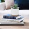 Mini Artificial Agave Succulent in Ceramic Pot with Bamboo Tray – Faux Small Potted Plant for Home Office Desk, Living Room, Shelf & Modern Decor (5.9")